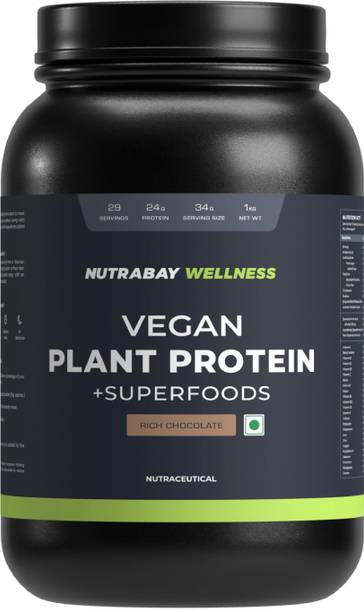 Nutrabay Wellness Vegan Plant Protein Powder + Superfoods Plant-Based Protein