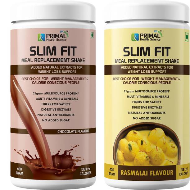 PRIMAL HEALTH SCIENCE Slim Shake Protein Powder for Weight Loss Healthy Meal Replacer with Vitamins Protein Shake