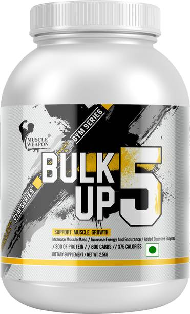 Muscle Weapon Bulk Up 5 Mass Gainer with Muscle Mass and Weight Gain Formula Weight Gainers/Mass Gainers
