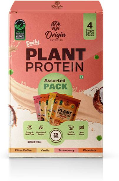 Origin Nutrition Beginner All-in-One 4 Flavour 25g/sachet No Added Sugar,Muscle Gain and Recovery Plant-Based Protein