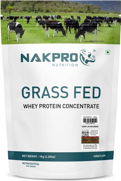 Nakpro Grass Fed Whey Protein Concentrate, Raw & Pure Whey Protein Supplement Powder Whey Protein
