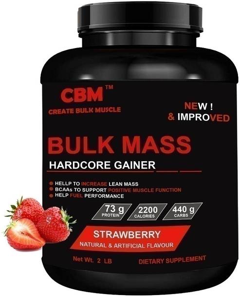 CBM Bulk Mass Strawberry 900GM Protein Supplement Weight Gainers/Mass Gainers