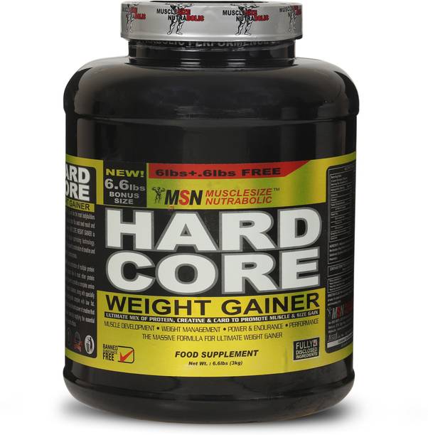MUSCLE SIZE HARD CORE WEIGHT GAINER (6.6lbs, 3kg) Weight Gainers/Mass Gainers