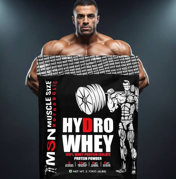 MUSCLE SIZE Hydro Whey Protein Isolate Powder for Men and Women Bodybuilding Supplement Whey Protein