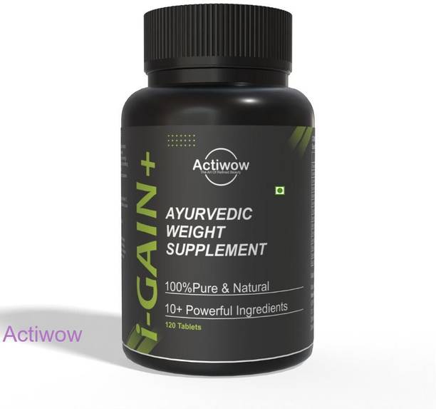 ACTIWOW i-Gain+ I Herbal Muscle Gainer I Boosts Muscle Mass & Weight Naturally Weight Gainers/Mass Gainers