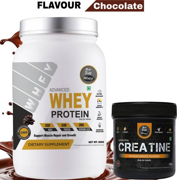 BUY THE WHEY Advance Whey Protein 100% Genuine Lab Tested For Adults With Creatine - Weight Gainers/Mass Gainers