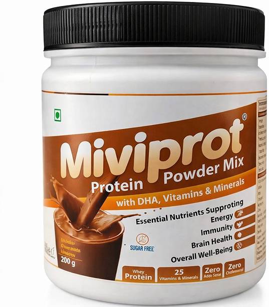 Shrey's Miviprot Protein Powder Double Chocolate Flavour (with DHA & Sugar Free ) (200g) Whey Protein