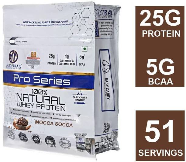 Muscle Trail Pro Series |51 servings |Primary Source Isolate |5g BCAA, 25g 100% Natural Whey Protein