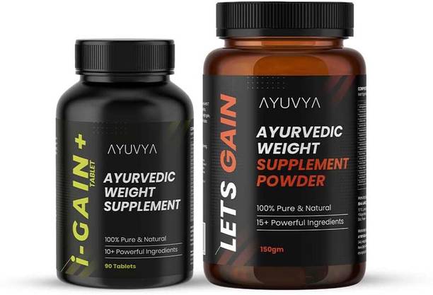 Ayuvya Lets Gain Ayurvedic Weight Supplement Powder Weight Gainers/Mass Gainers