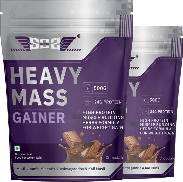 SOS Nutrition Heavy Bulk High Calorie 24G Protein Powder| Advanced Muscles Growth Formula Weight Gainers/Mass Gainers
