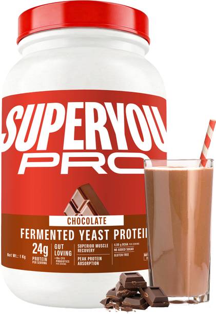 SUPERYOU Pro Fermented Yeast Protein, 24g Protein, Gut Friendly, Superior Muscle Recovery Plant-Based Protein