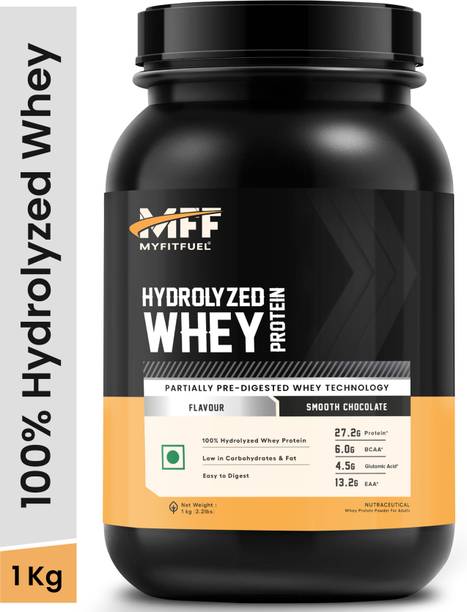 MyFitFuel MFF Hydrolyzed Whey Protein - 1 Kg (2.2 lbs) Smooth Chocolate Whey Protein