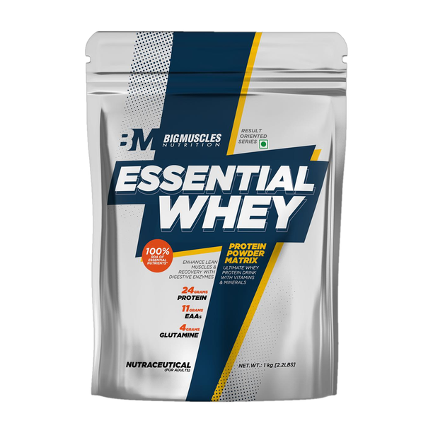 BIGMUSCLES NUTRITION Essential Whey Protein | 24g Protein with Digestive Enzymes, Vitamin & Minerals Whey Protein
