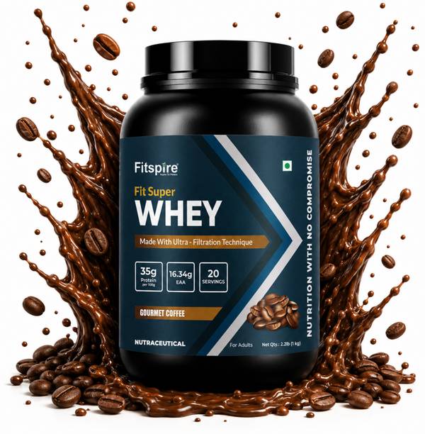 Fitspire Fit Super Whey Protein Powder- Easy Digestion- No Added Sugar, Muscle Support Whey Protein