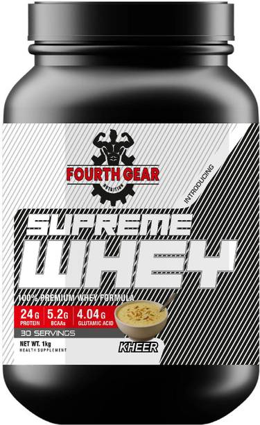 FOURTH GEAR Supreme Whey Protein Isolate & Concentrate Blend with Digestive Enzymes Whey Protein