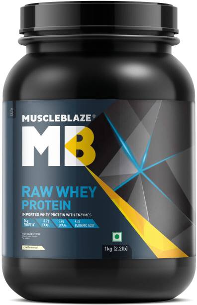 MUSCLEBLAZE Raw Concentrate 70% with Added Digestive Enzymes Whey Protein