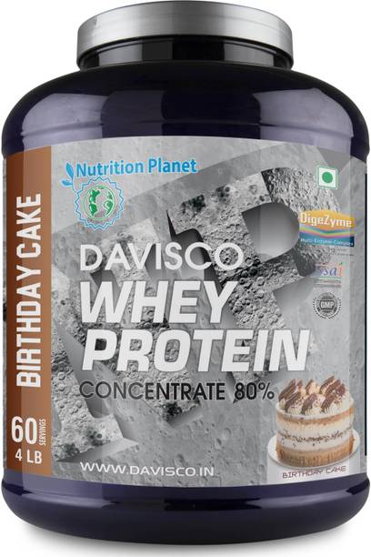 Nutrition Planet Davisco Whey Protein With Added DigeZyme Birthday Cake 4lb Whey Protein