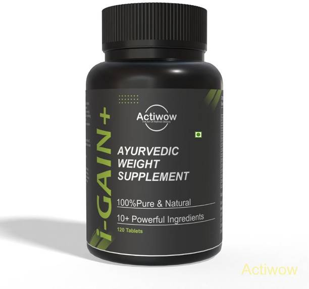 ACTIWOW i-Gain+ I Herbal Protein Gainer I Boosts Lean Muscle Growth & Weight Weight Gainers/Mass Gainers