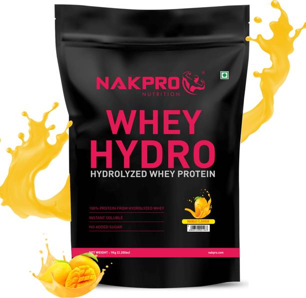 Nakpro Whey Protein Hydrolyzed Supplement Powder Whey Protein (1 Kg, Mango) Whey Protein