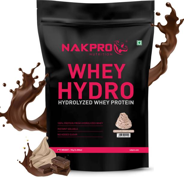 Nakpro HYDRO Whey Protein Hydrolyzed Supplement Powder - 1 kg Cream Chocolate Whey Protein