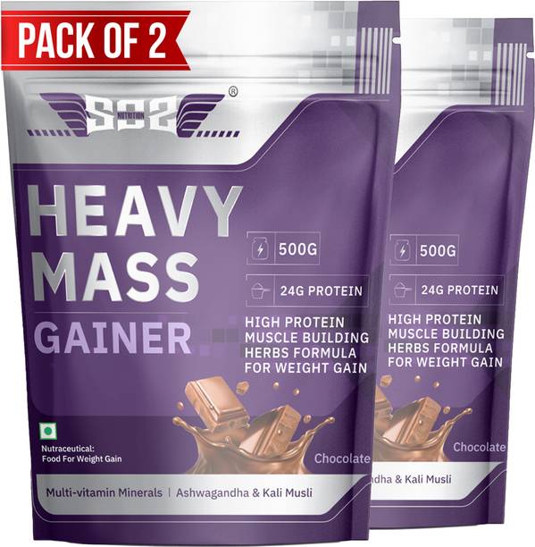 SOS Nutrition Heavy Bulk High Calorie 24G Protein Powder| Advanced Muscles Growth Formula Weight Gainers/Mass Gainers
