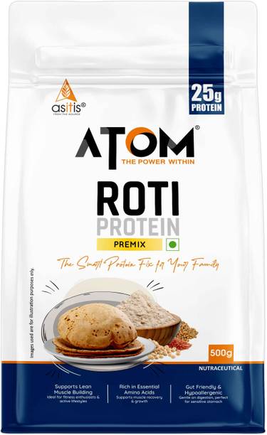 AS-IT-IS Nutrition ATOM Roti Protein 500g Make Roti’s Rich | Easy to use | 25g Protein per Serving Plant-Based Protein