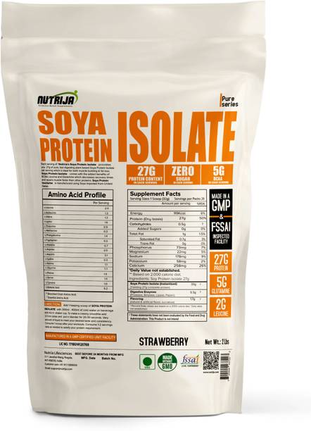 NutriJa Soya Protein Isolate 90% (2Lbs Strawberry)