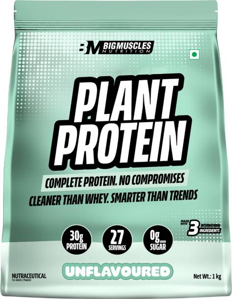 BIGMUSCLES NUTRITION Plant Protein Powder | 30g Pea and Rice Protein Isolate | Complete Amino Acid Plant-Based Protein