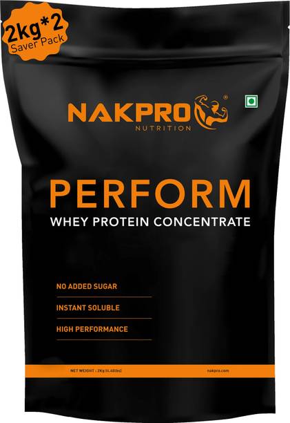 Nakpro Perform Whey Protein Concentrate | 24g Protein, 5.3g BCAA Supplement Powder Whey Protein