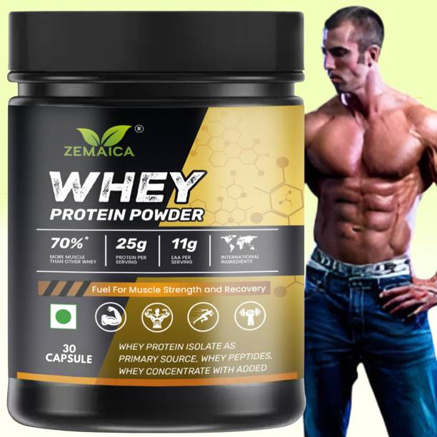 ZEMAICA Whey Protein Capsule Muscle Building, Weight Ga...