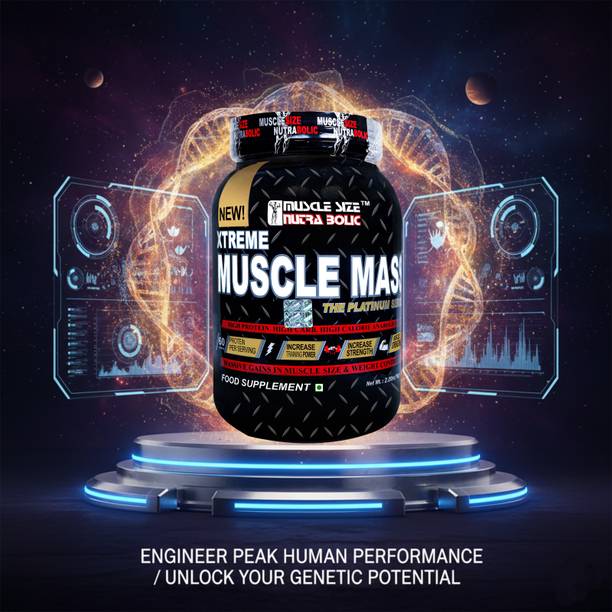 MUSCLE SIZE Xtreme Muscle Mass Gainer | High Protein & High Carb Formula Weight Gainers/Mass Gainers
