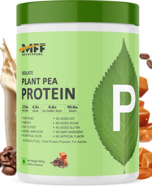 MyFitFuel Plant Pea Protein Isolate, 500gm, Coffee Caramel Plant-Based Protein