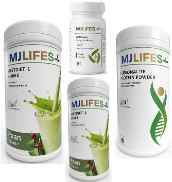 MJLIFES Bestdiet 1 Shake Paan+Paan,Flavour+Personalite Protein+Mafresh Elaichi,Flavour Protein Shake