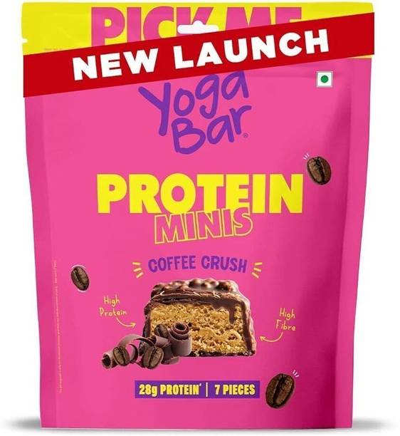 Yogabar 4g Proteins Minis|Coffee Crush|Energy Bite|Pack of 7 Protein Bars