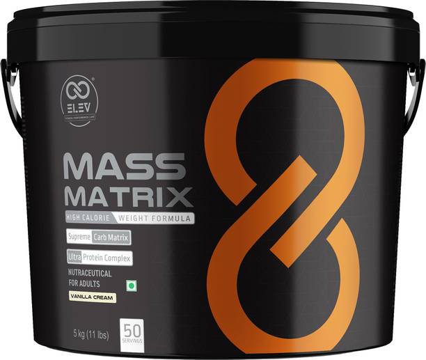 ELEV FITNESS PERFORMANCE LIFE Mass Matrix High Calorie Muscle Bulking & Weight Gain Formula | 371.19 kcal Weight Gainers/Mass Gainers