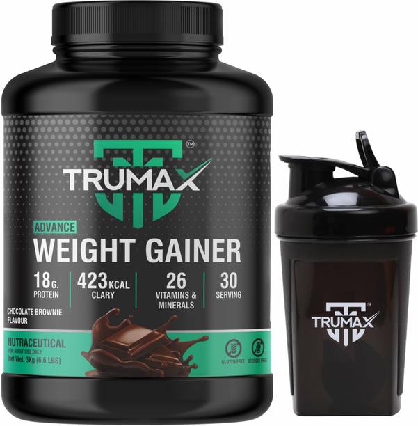 TRUMAX Advance Weight Gainer 3.0kg with Shaker, Concentrate Protein Vitamins & Minerals Weight Gainers/Mass Gainers