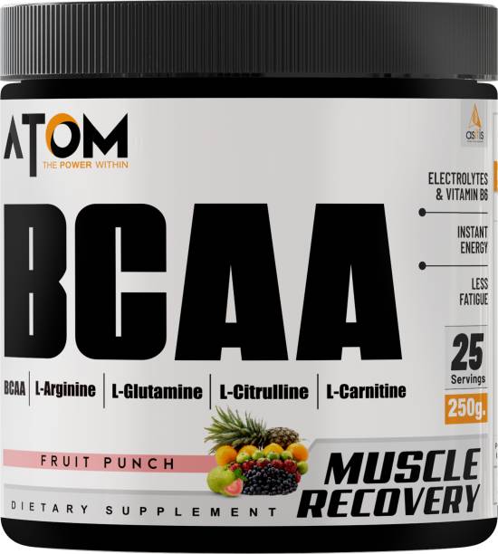 AS-IT-IS Nutrition ATOM BCAA 250g with L-arginine, L-Carnitine, L-Citrulline Fruit Punch Flavor BCAA