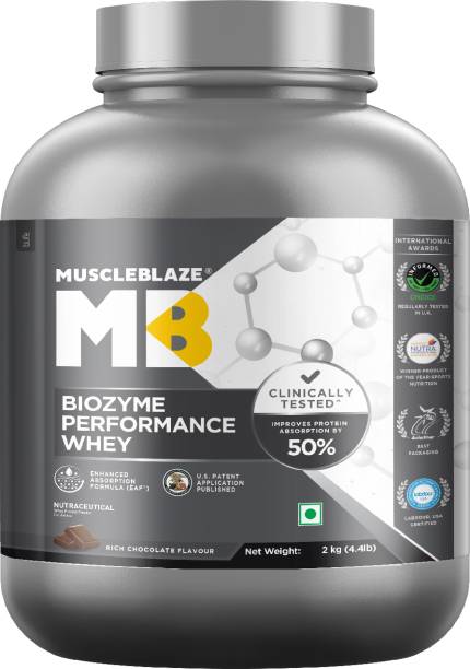 MUSCLEBLAZE Biozyme Performance, Informed Choice UK & Labdoor USA Certified Whey Protein