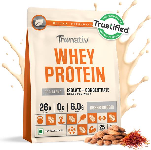 TruNativ Concentrate & Isolate Pro Blend, 26g Protein, No Sugar, Pre Workout Whey Protein