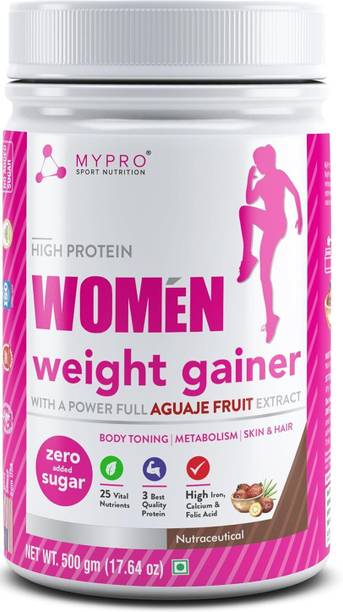 Mypro Sport Nutrition High Protein Women Weight Gainer Full AGUAJE FRUIT 24 Vital Nutrients,3 Protien Weight Gainers/Mass Gainers