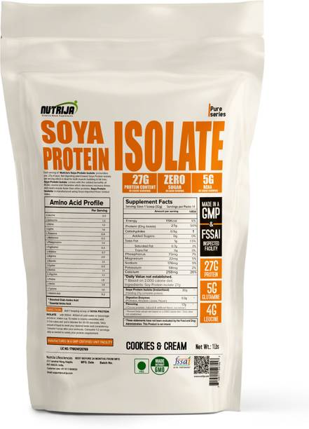 NutriJa SOYA PROTEIN ISOLATE 90% 1 Lbs Plant-Based Protein