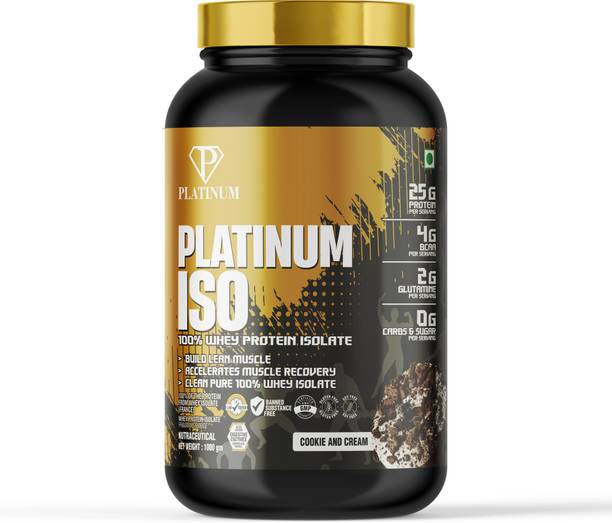 PLATINUM NUTRITION ISO 100% Whey Protein Isolate | 25g Protein Per Serving, Whey Protein