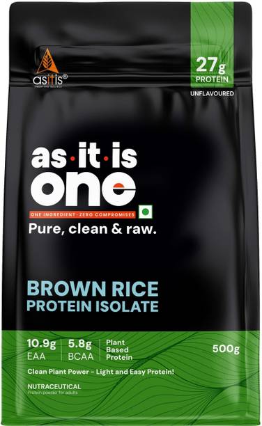 AS-IT-IS Nutrition One Brown Rice Protein , 500gm Plant-Based Protein