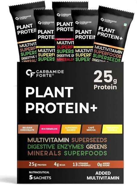 CARBAMIDE FORTE Plant Protein powder for men & women - Pack Of 5