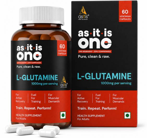 AS-IT-IS Nutrition One L-Glutamine Support Post Workout Muscle Recovery, Less Soreness & Gut Health Glutamine