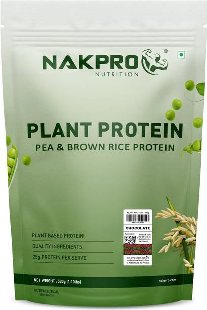 Nakpro Plant protein powder | Pea & Brown rice Blend | 25g Pro | Plant-Based Protein