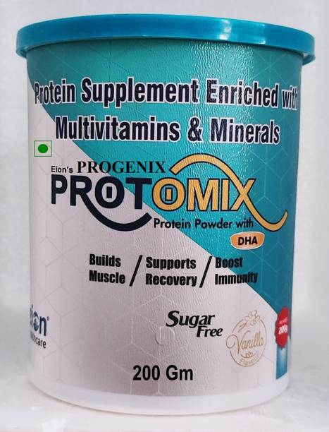 Progenix Protomix DHA Sugarfree Protein Powder Vitamin B12 Energy Muscle Growth Nutrition Protein Blends
