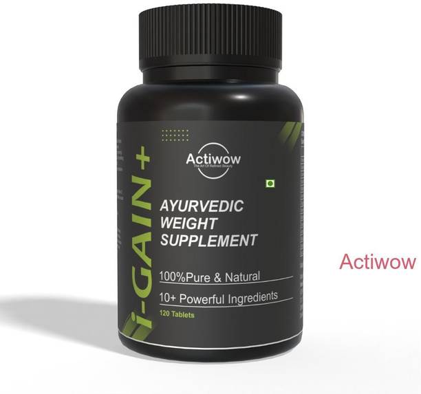 ACTIWOW i-Gain+ I Herbal Protein Gainer I Supports Lean Mass & Weight Gain Weight Gainers/Mass Gainers