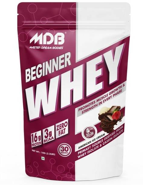 Master Dream Bodies (MDB) Beginner Whey | 16g Protein with 3g BCAA | Promotes Muscle Growth | Whey Protein