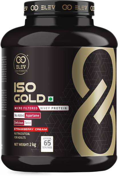 ELEV FITNESS PERFORMANCE LIFE ISO Gold Micro Filtered Whey Protein Isolate Supplement | For Lean Muscle Gain Whey Protein